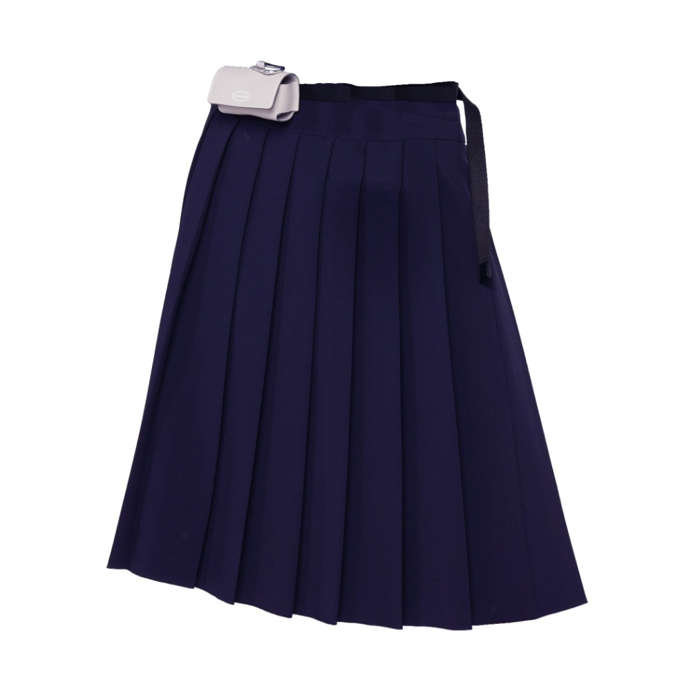 Tri / Swing pleats skirt / Navy