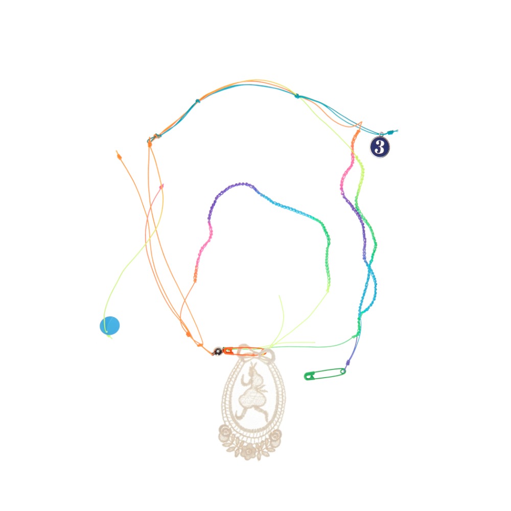 Weave / Dream catcher necklace / Rainbow