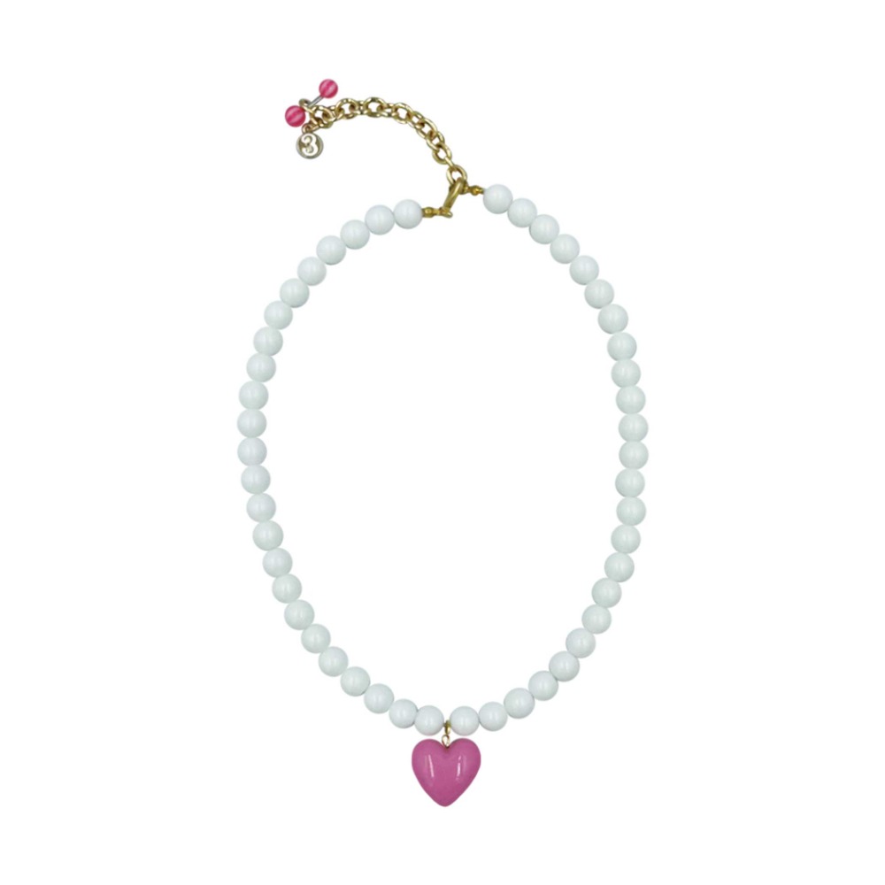 P.S(pearl shell) / Love sick necklace / Pink