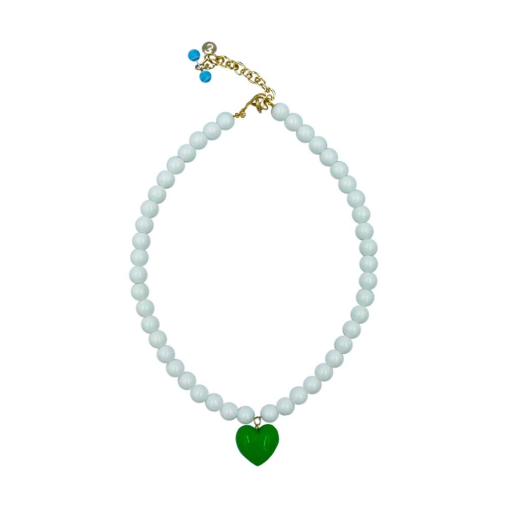 P.S(pearl shell) / Love sick necklace / Green