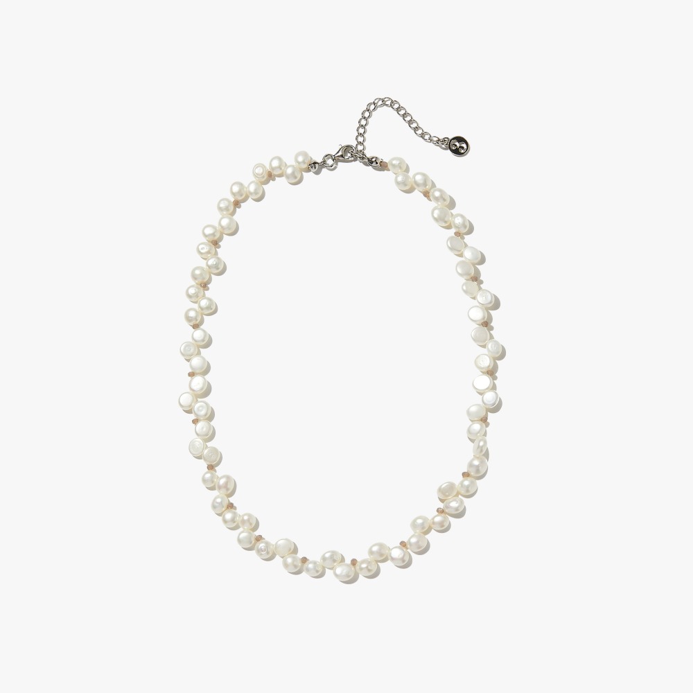 P.S(Pearl shell) / Clotty necklace / White