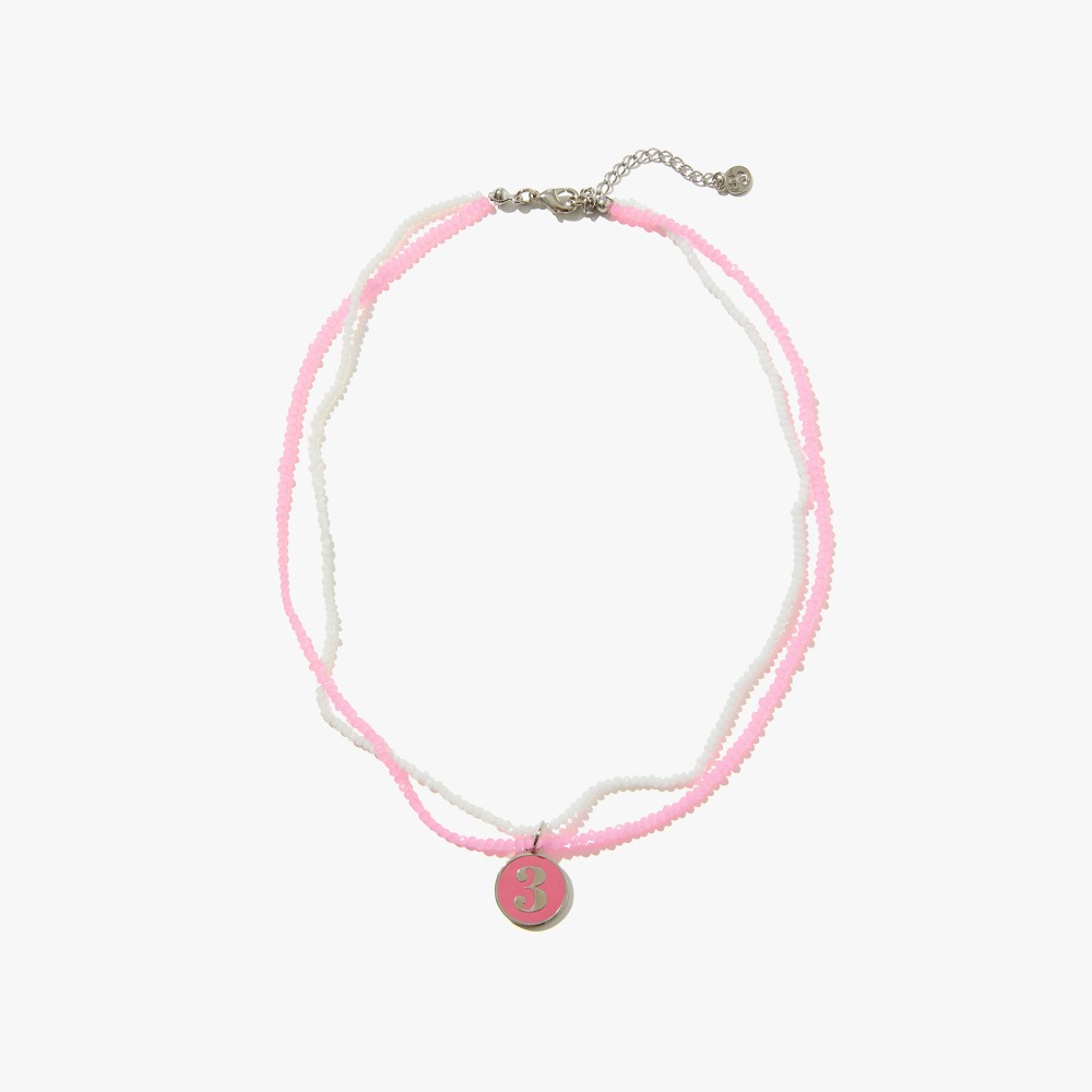 Weave  Bic Wisp necklace / Pink