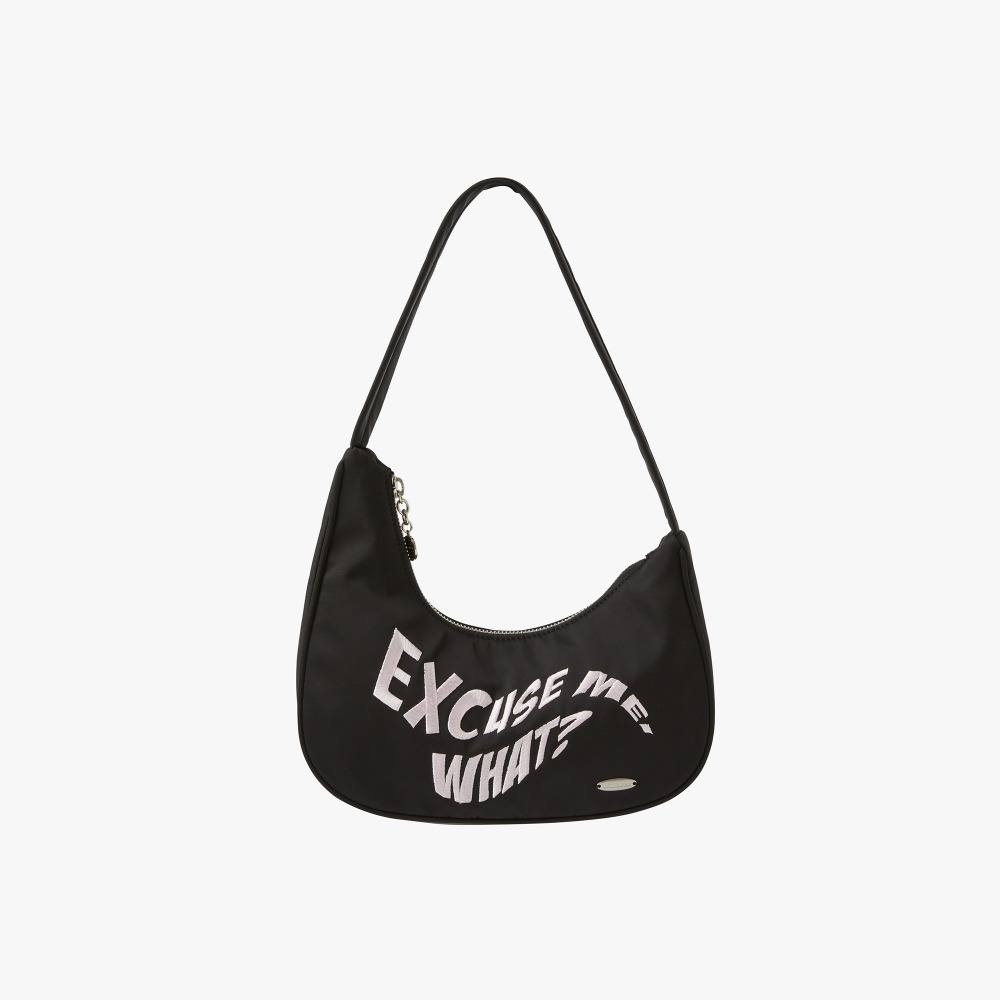 Tri / Round shoulder bag(E.M.W) / Black &amp; Pink