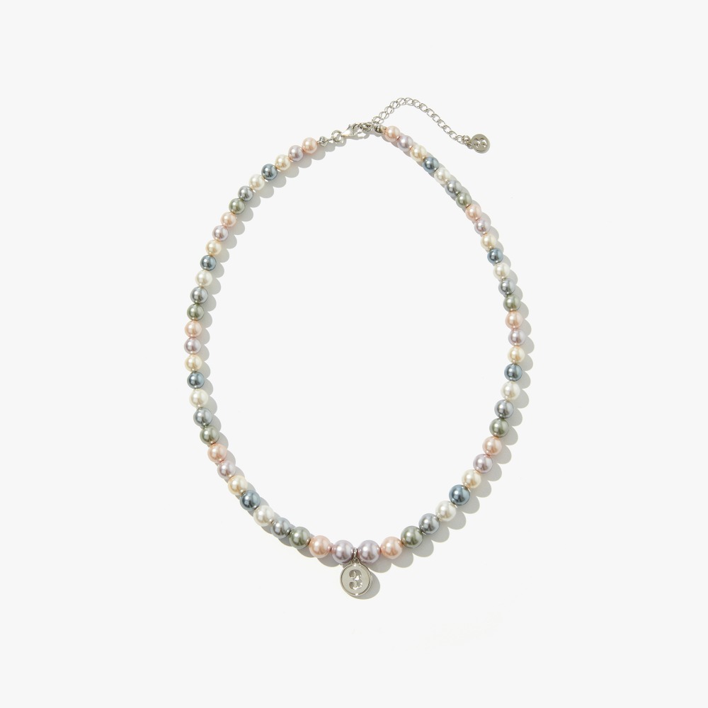 P.S(Pearl shell) / No.3 basic pebble necklace / Silver
