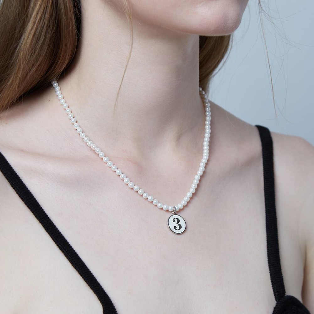 P.S(Pearl shell) / Luv necklace / White