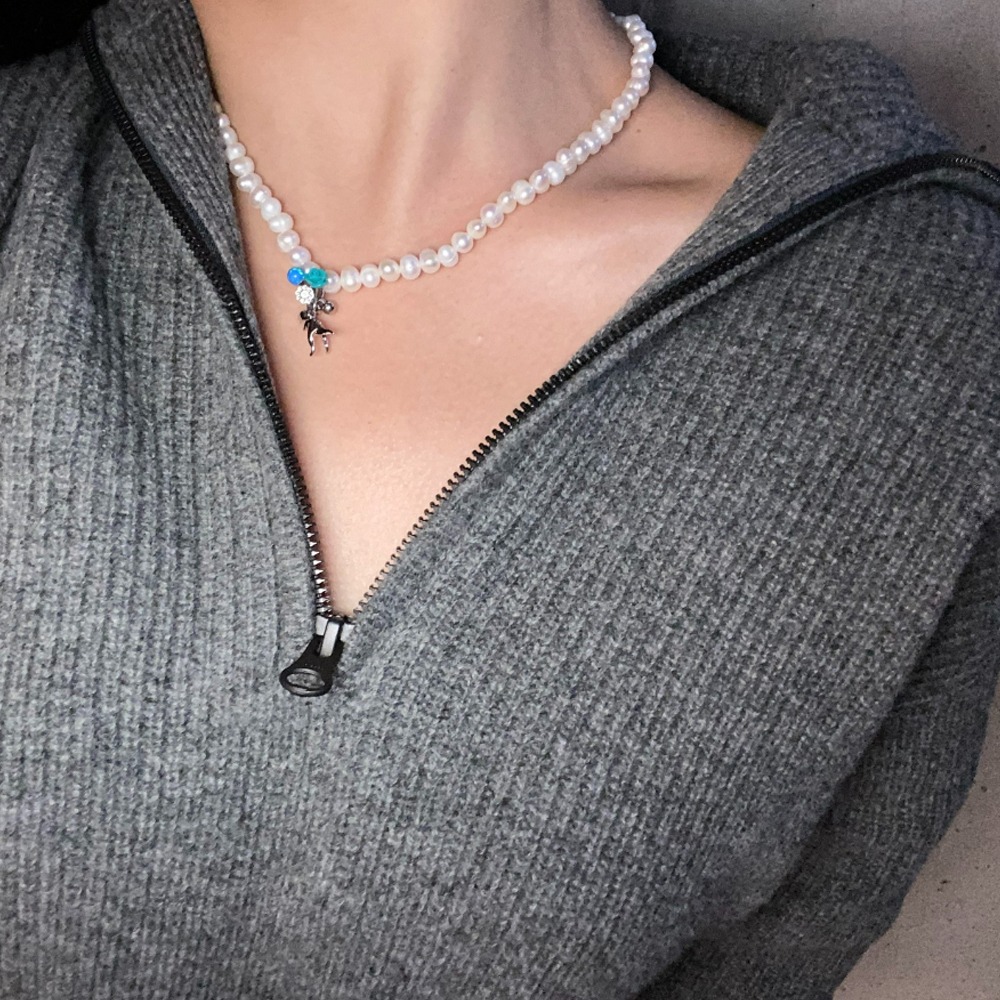 P.S(pearl shell) / tyranno necklace / Silver