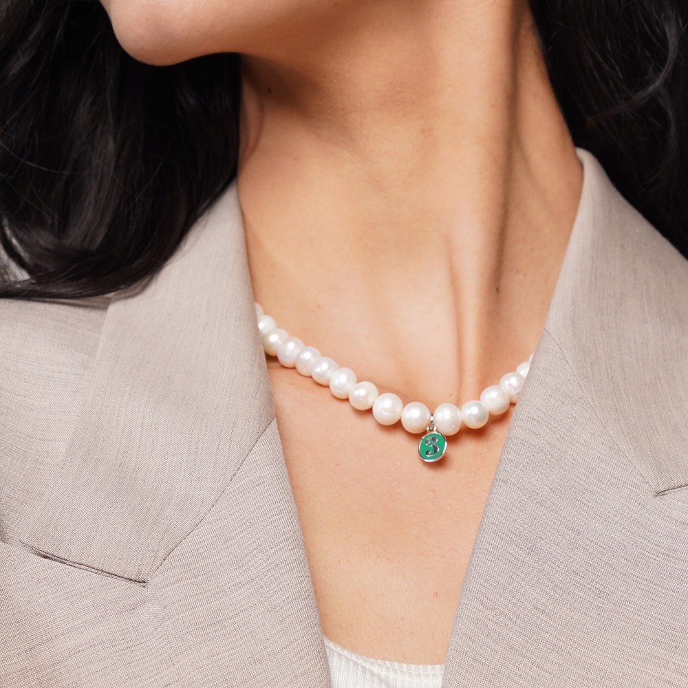 P.S(pearl shell) / No.3 basic necklace / Green