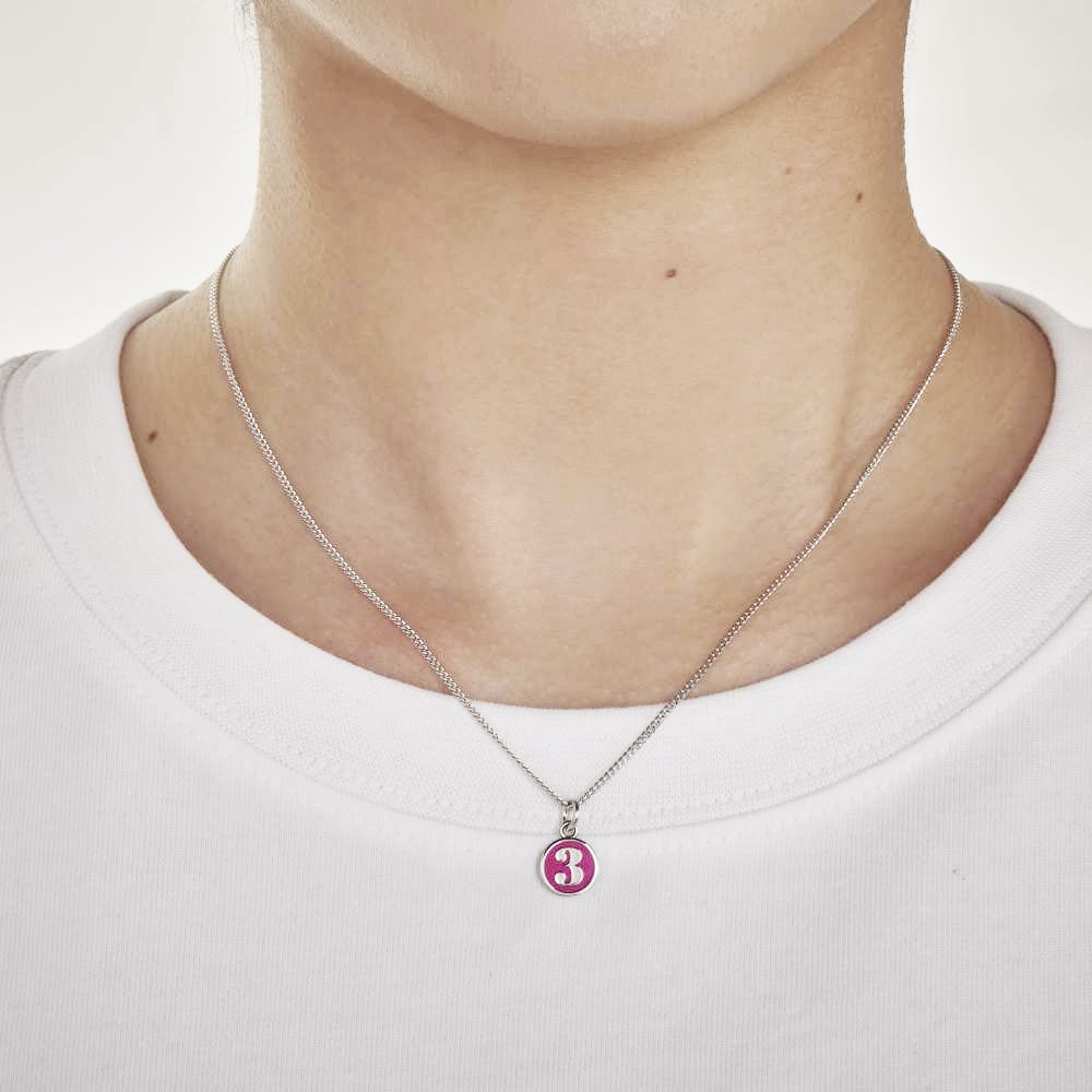 Tri / No.3 basic necklace / Pink