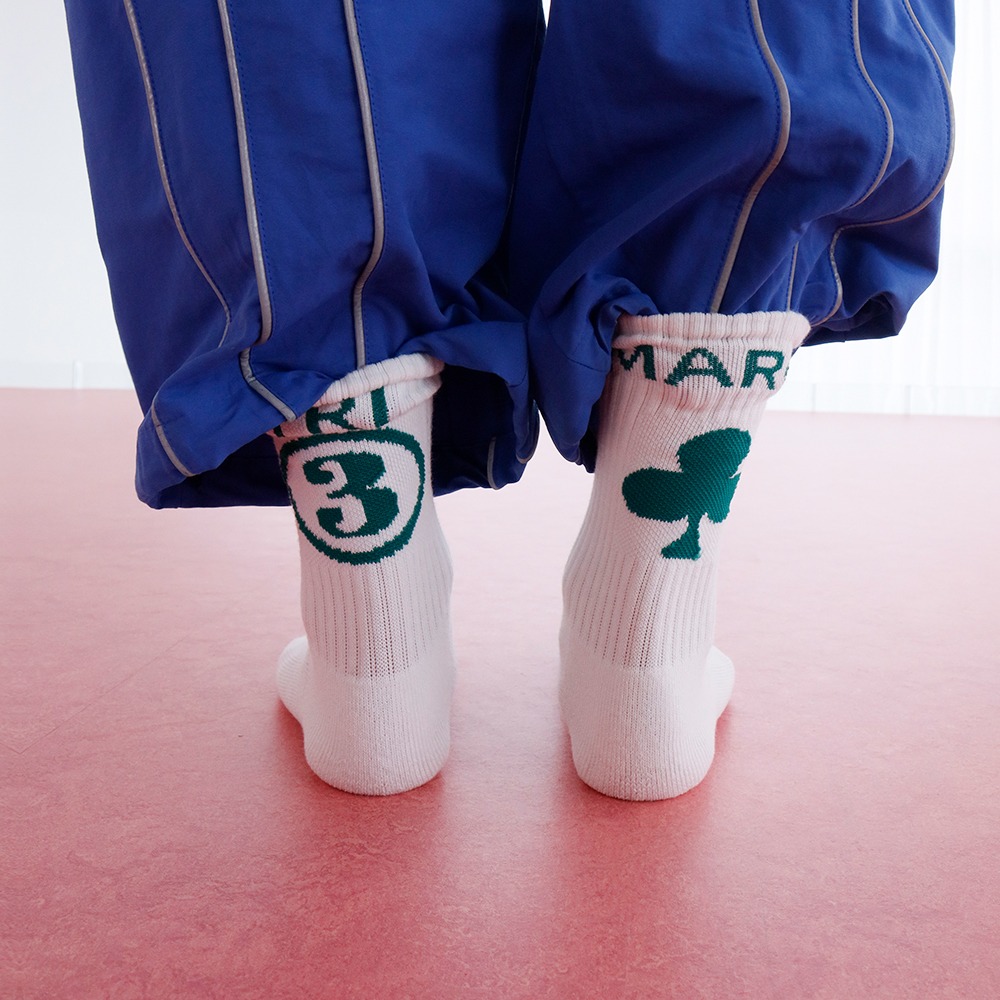 Tri / Clover Basic Long Socks / Ivory