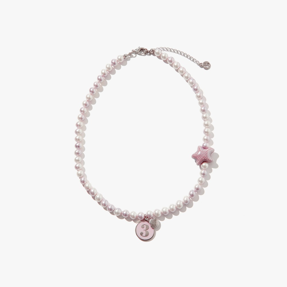 P.S(Pearl shell) / Sea star necklace / Pink