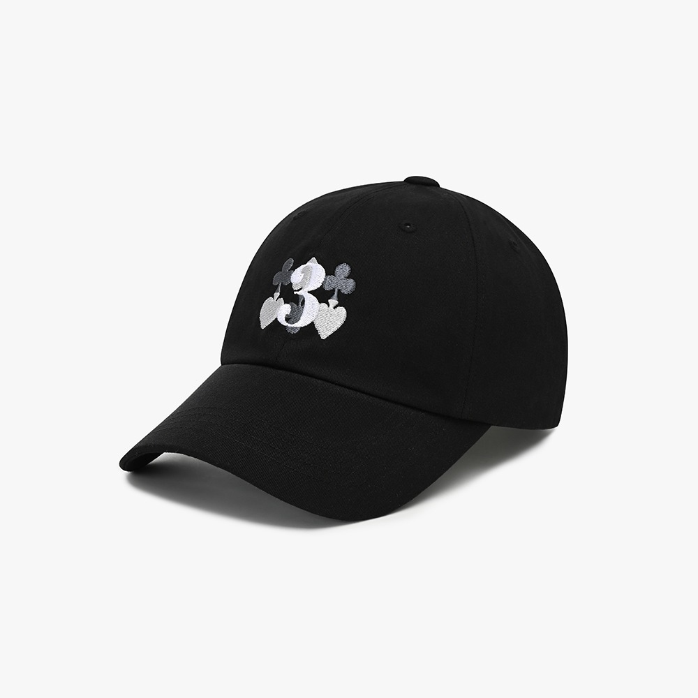 Tri / Triple Logo ball cap / Black