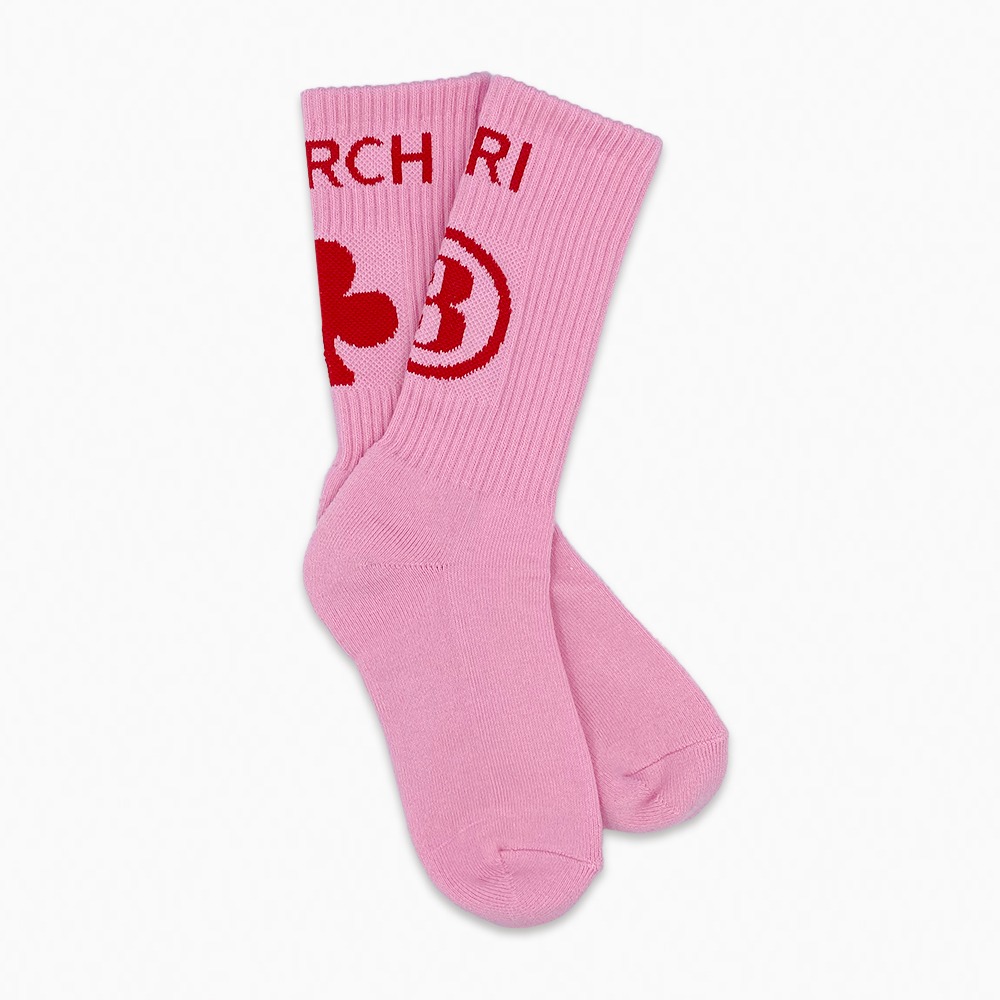 Tri / Clover Basic Long Socks / Pink